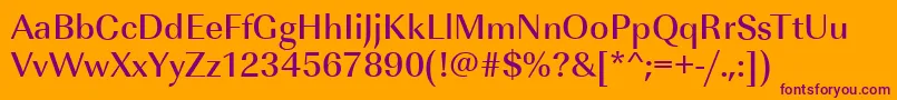 ImperialstdMediumRegular Font – Purple Fonts on Orange Background