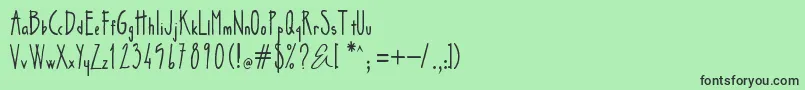 Zsarchankian Font – Black Fonts on Green Background