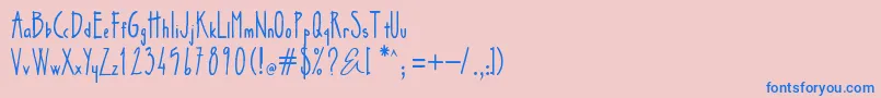 Zsarchankian Font – Blue Fonts on Pink Background