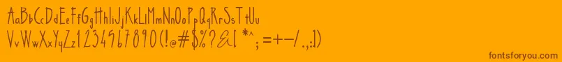 Zsarchankian Font – Brown Fonts on Orange Background