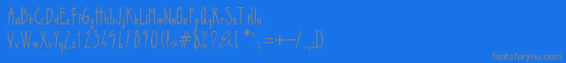 Zsarchankian Font – Gray Fonts on Blue Background