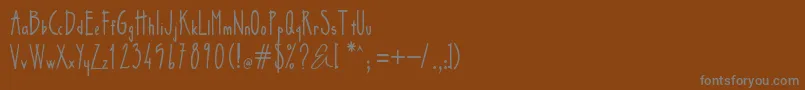 Zsarchankian Font – Gray Fonts on Brown Background