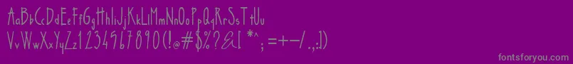 フォントZsarchankian – 紫の背景に灰色の文字