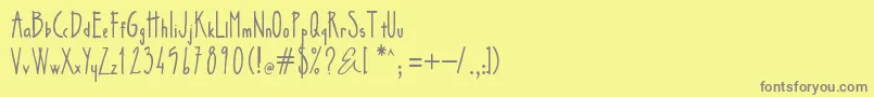 Zsarchankian Font – Gray Fonts on Yellow Background