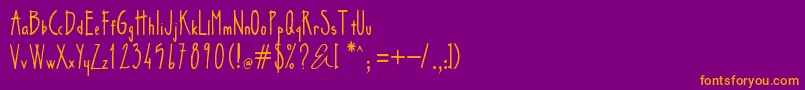 Zsarchankian Font – Orange Fonts on Purple Background