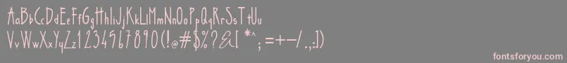 Zsarchankian Font – Pink Fonts on Gray Background
