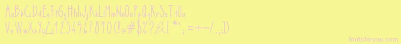 Zsarchankian Font – Pink Fonts on Yellow Background