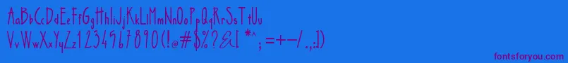 Zsarchankian Font – Purple Fonts on Blue Background