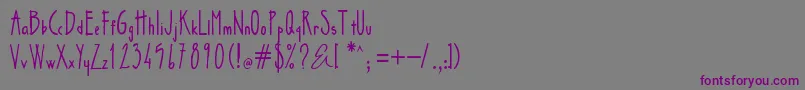 Zsarchankian Font – Purple Fonts on Gray Background