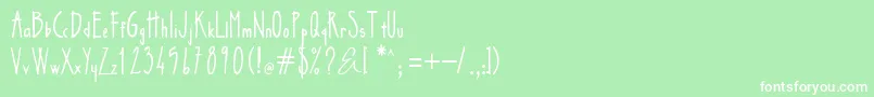 Zsarchankian Font – White Fonts on Green Background