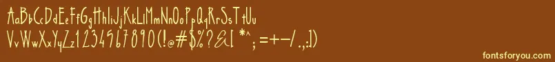 Zsarchankian Font – Yellow Fonts on Brown Background