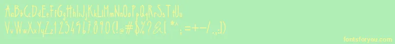 Zsarchankian Font – Yellow Fonts on Green Background