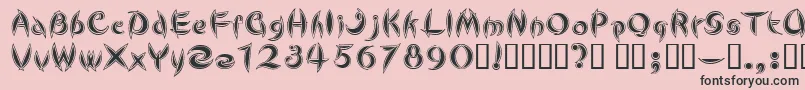 CuteLine Font – Black Fonts on Pink Background