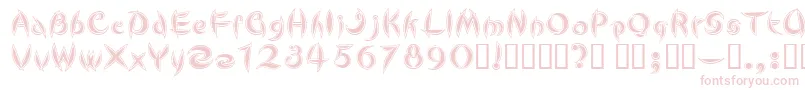 CuteLine Font – Pink Fonts on White Background