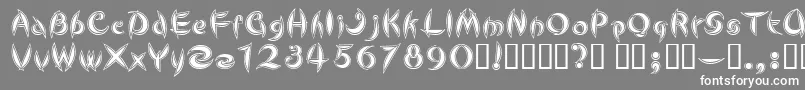 フォントCuteLine – 灰色の背景に白い文字