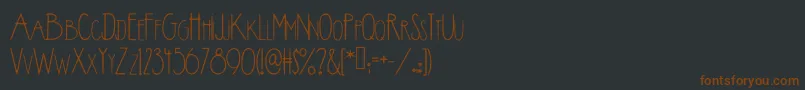 MidnightHymn-fontti – ruskeat fontit mustalla taustalla