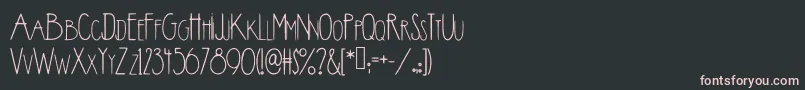 フォントMidnightHymn – 黒い背景にピンクのフォント