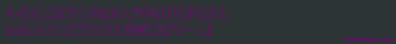 フォントMidnightHymn – 黒い背景に紫のフォント