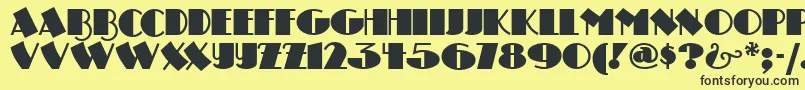 Drumsn Font – Black Fonts on Yellow Background