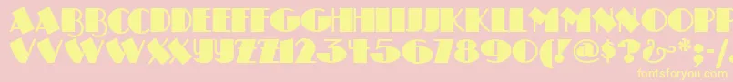 Drumsn Font – Yellow Fonts on Pink Background