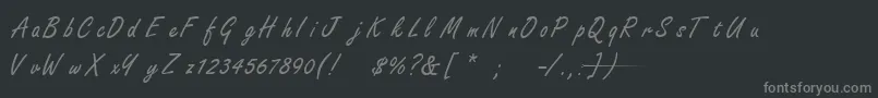 FreestyleScriptNormal Font – Gray Fonts on Black Background