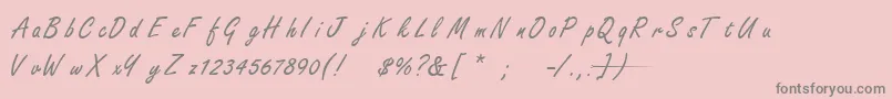 FreestyleScriptNormal Font – Gray Fonts on Pink Background