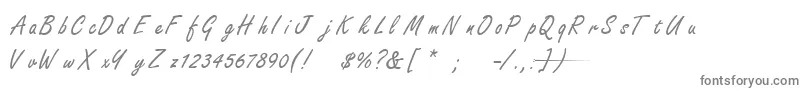 フォントFreestyleScriptNormal – 白い背景に灰色の文字
