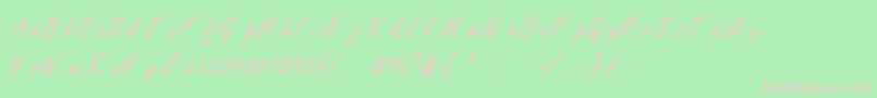 FreestyleScriptNormal Font – Pink Fonts on Green Background