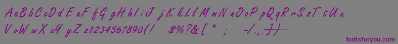 Шрифт FreestyleScriptNormal – фиолетовые шрифты на сером фоне