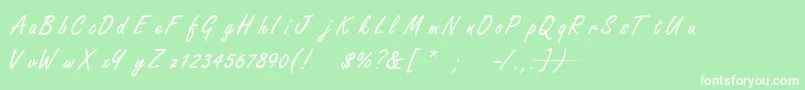 FreestyleScriptNormal Font – White Fonts on Green Background