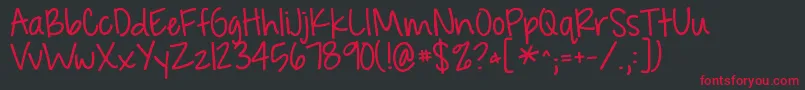 Kgfeeling22 Font – Red Fonts on Black Background