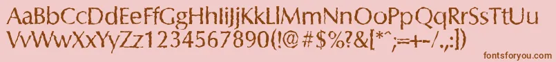 ColumbiarandomRegular Font – Brown Fonts on Pink Background