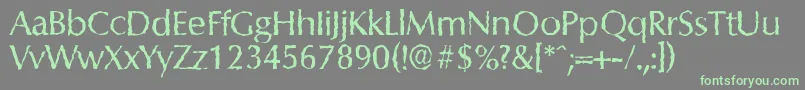 ColumbiarandomRegular Font – Green Fonts on Gray Background