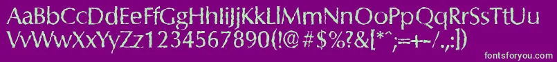 ColumbiarandomRegular Font – Green Fonts on Purple Background