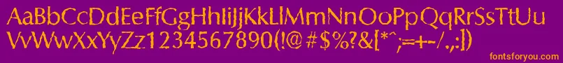 ColumbiarandomRegular Font – Orange Fonts on Purple Background