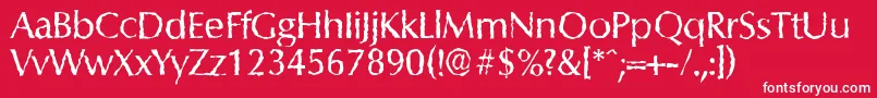 ColumbiarandomRegular Font – White Fonts on Red Background