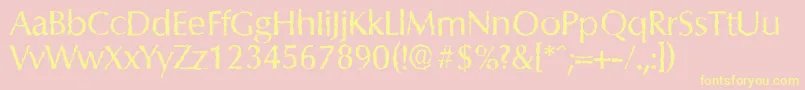 ColumbiarandomRegular Font – Yellow Fonts on Pink Background