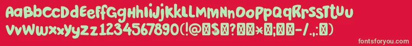 DkPardesi Font – Green Fonts on Red Background