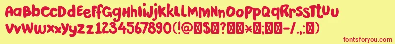 DkPardesi Font – Red Fonts on Yellow Background