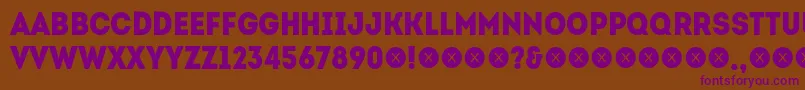 IntroCondBlackFree Font – Purple Fonts on Brown Background