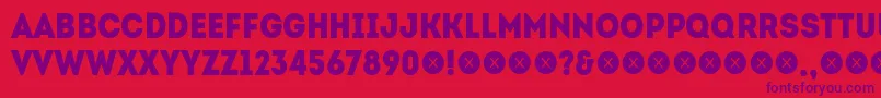 IntroCondBlackFree Font – Purple Fonts on Red Background