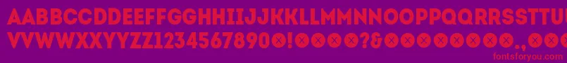 IntroCondBlackFree Font – Red Fonts on Purple Background