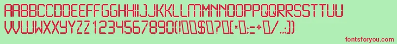 LiquidcrystalNormal Font – Red Fonts on Green Background