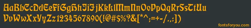 Eckmannc Font – Orange Fonts on Black Background