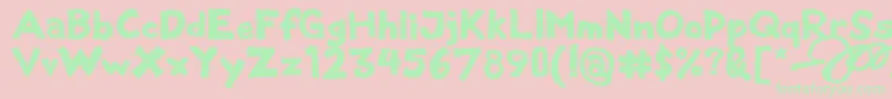 Blackmetalsans Font – Green Fonts on Pink Background