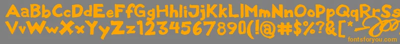 Blackmetalsans Font – Orange Fonts on Gray Background