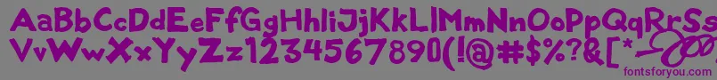 Blackmetalsans Font – Purple Fonts on Gray Background