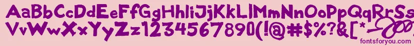 Blackmetalsans Font – Purple Fonts on Pink Background