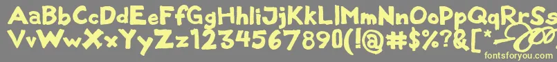 Blackmetalsans Font – Yellow Fonts on Gray Background