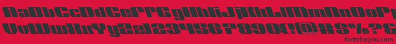 Шрифт Nolocontendreleft – чёрные шрифты на красном фоне